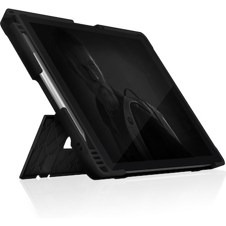 STM Goods Dux Shell Case for Microsoft Surface Pro 7, Surface Pro 6, Surface Pro (5th Gen), Surface Pro 4 Tablet - Textured - Black, Transparent