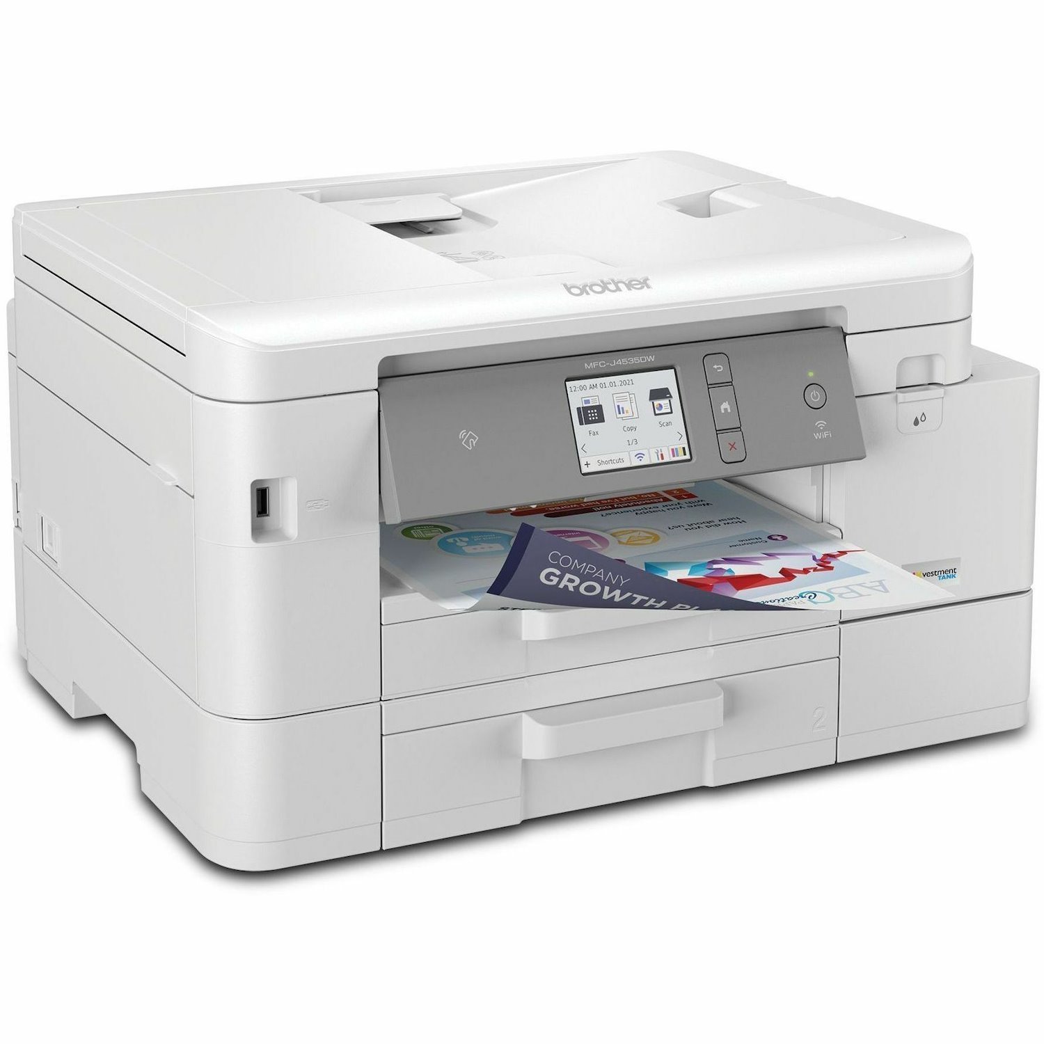 Brother MFC-J4535DWXL Wired & Wireless INKvestment Tank Inkjet Multifunction Printer - Color