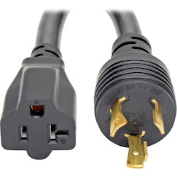 Eaton Tripp Lite Series Power Cord Adapter, NEMA L5-20P to NEMA 5-15R - Heavy-Duty, 20A, 125V, 12 AWG, 6-in. (15.24 cm), Black