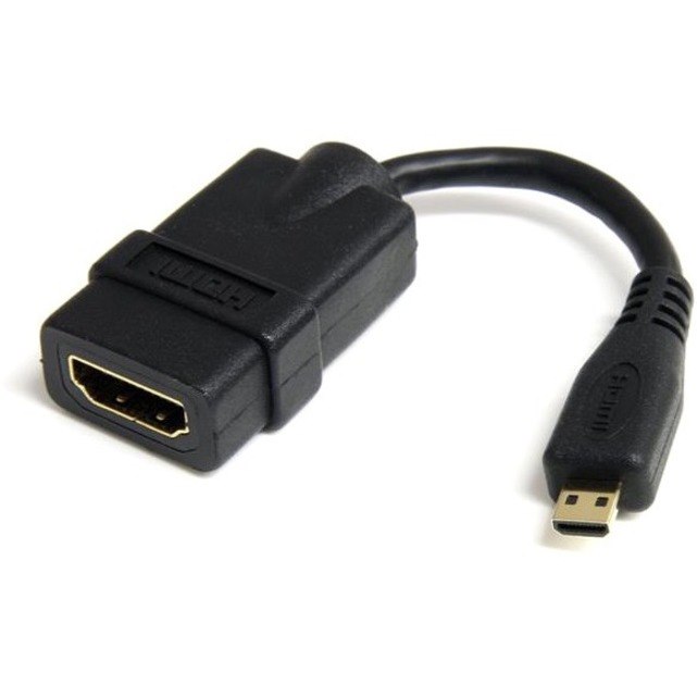 StarTech.com Micro HDMI to HDMI Adapter Dongle, 4K High Speed Micro HDMI to HDMI Converter, Micro HDMI Type-D Device to HDMI TV/Display