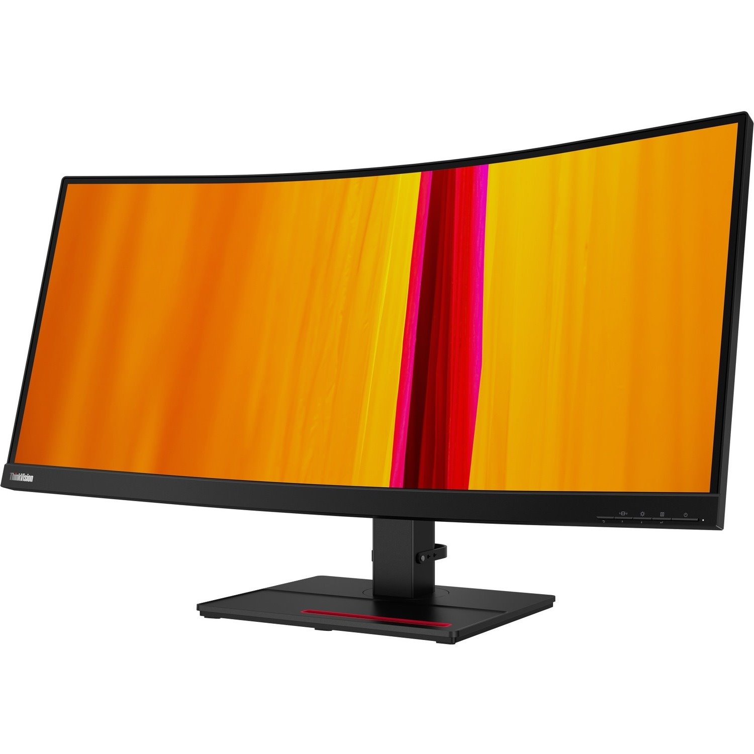 Lenovo ThinkVision T34w-20 34" Class WQHD Curved Screen LCD Monitor - 21:9 - Raven Black