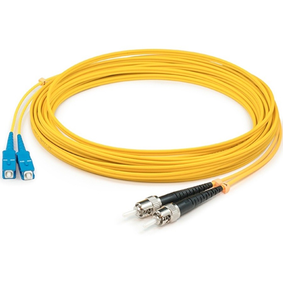 AddOn 5m SC (Male) to ST (Male) Yellow OS2 Duplex Fiber OFNR (Riser-Rated) Patch Cable