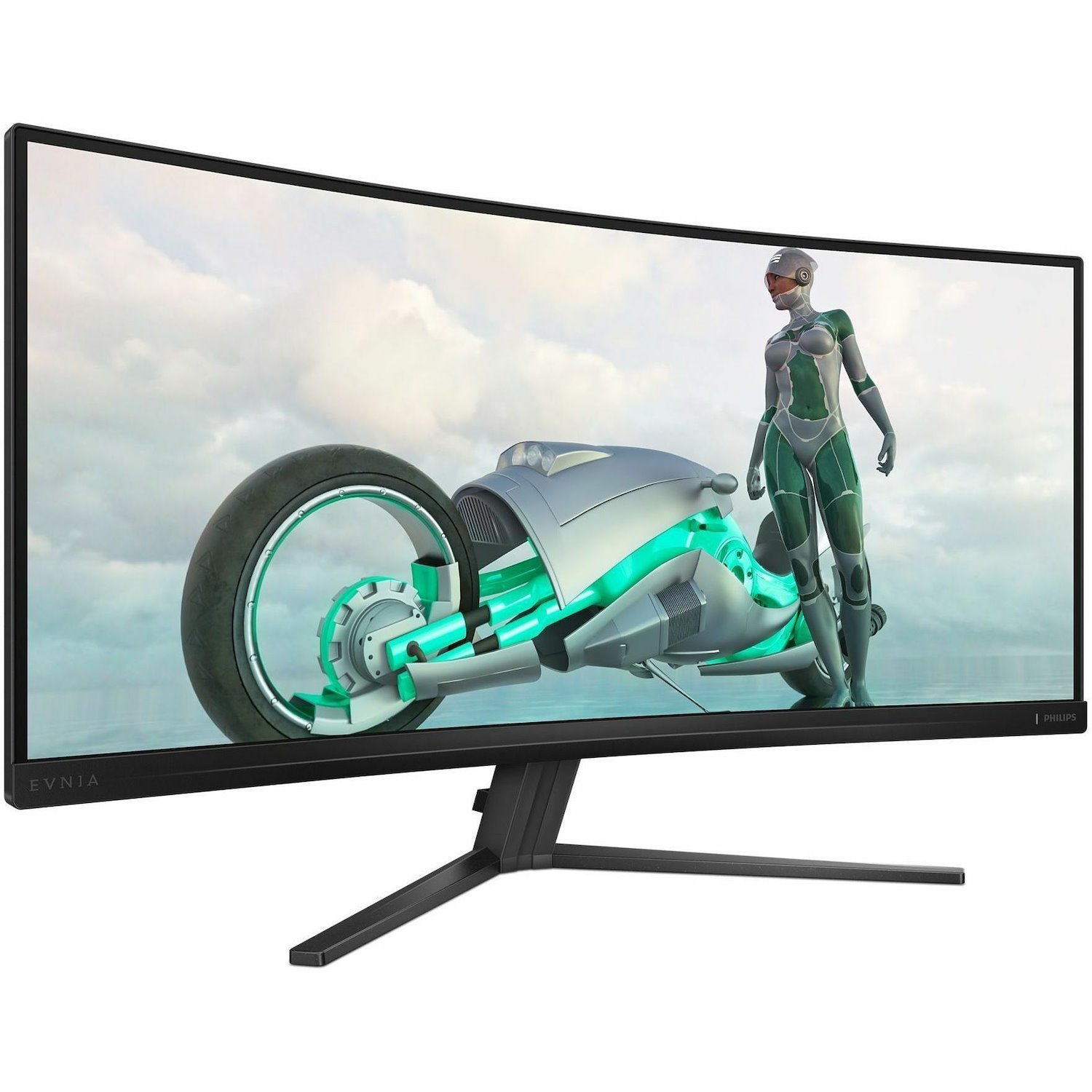 Evnia 34M2C3500L 34" Class WQHD Curved Screen Gaming LED Monitor - 21:9 - Textured Charcoal