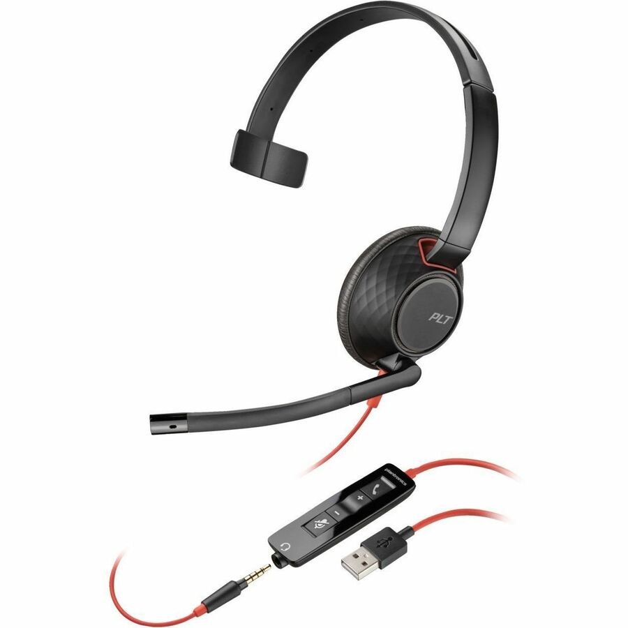 Poly Blackwire 5210 Monaural USB-A Headset TAA (Bulk)