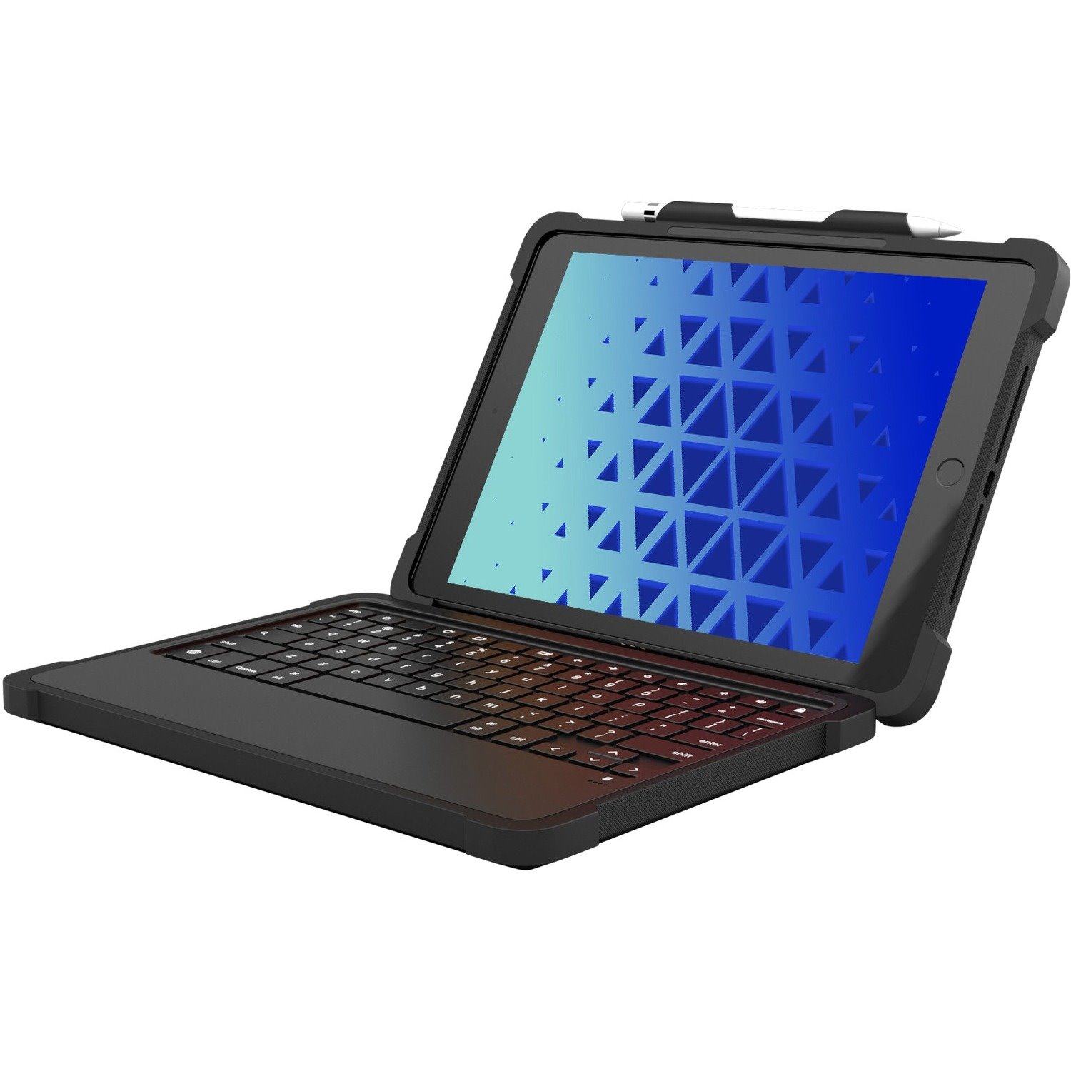 MAXCases Extreme KeyCase Rugged Keyboard/Cover Case for 10.2" Apple iPad (7th Generation), iPad (8th Generation), iPad (9th Generation) Tablet - Black