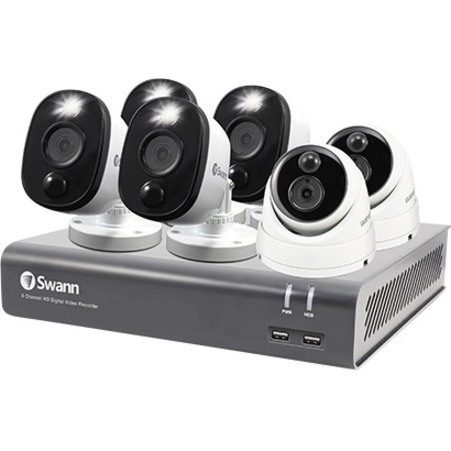 Swann 2 Megapixel 8 Channel Night Vision Wired Video Surveillance System 1 TB HDD