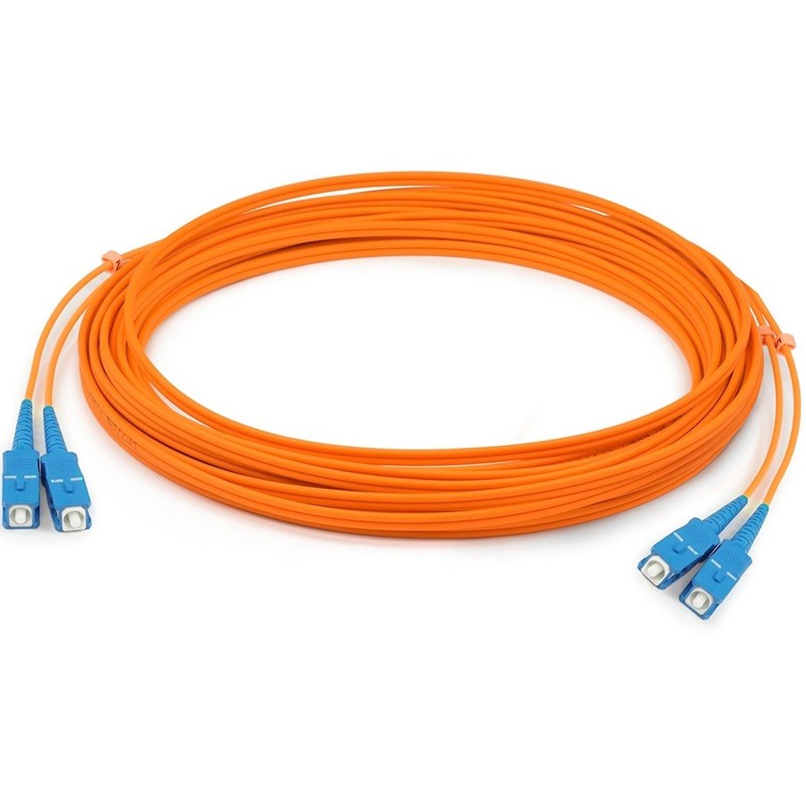 AddOn 15m SC (Male) to SC (Male) Orange OM1 Duplex Fiber OFNR (Riser-Rated) Patch Cable