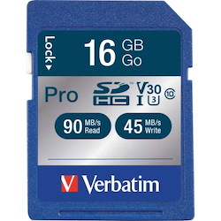 Verbatim 16GB Pro 600X SDHC Memory Card, UHS-1 U3 Class 10