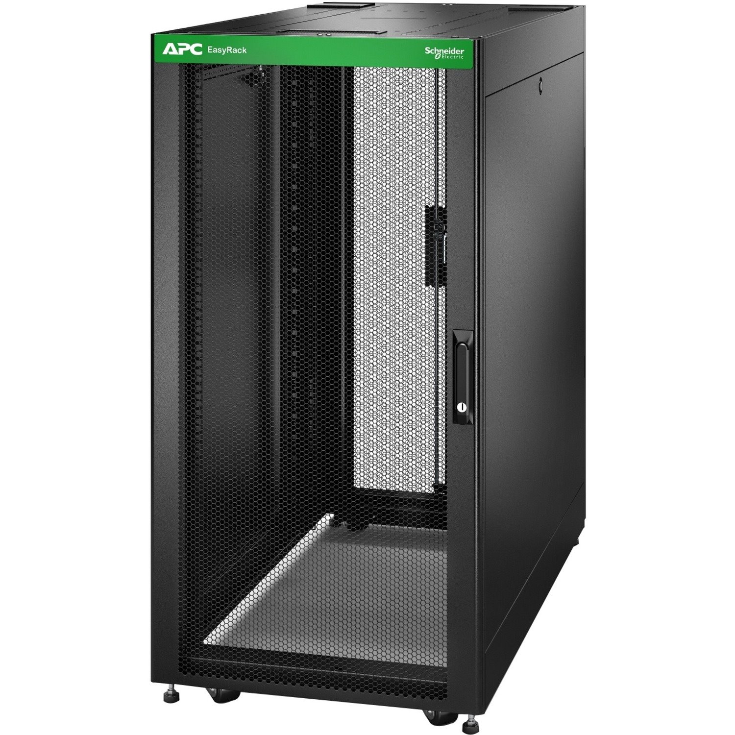 Schneider Electric ER6422 24U Floor Standing Enclosed Cabinet Rack Cabinet - 482.60 mm Rack Width x 1041.40 mm Rack Depth - Black