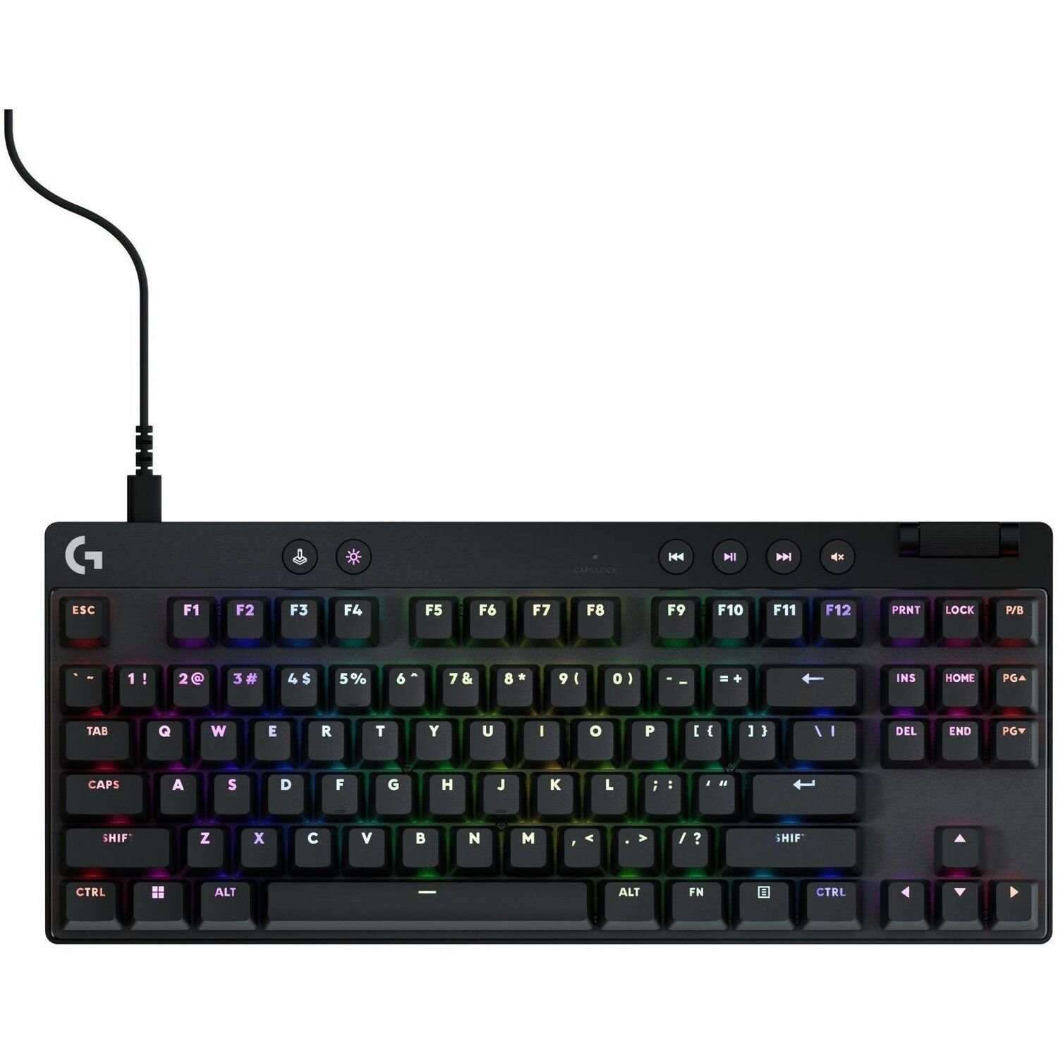 Logitech G PRO X TKL RAPID Tenkeyless Wired Gaming Keyboard With Magnetic Analog Switches, Rapid Trigger Mode, Adjustable Actuation, and Customizable RGB Lighting, Black