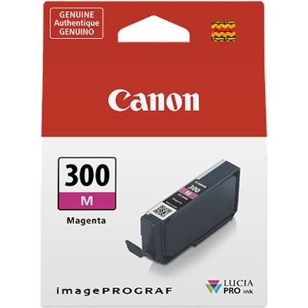 Canon LUCIA PRO PFI-300 Original Inkjet Ink Cartridge - Single Pack - Magenta - 1 / Pack