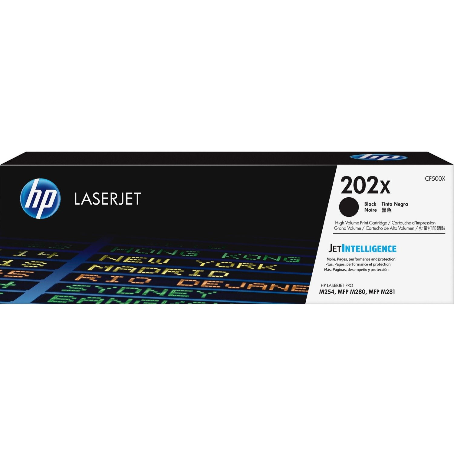 HP 202X (CF500X) Original High Yield Laser Toner Cartridge - Black - 1 Each