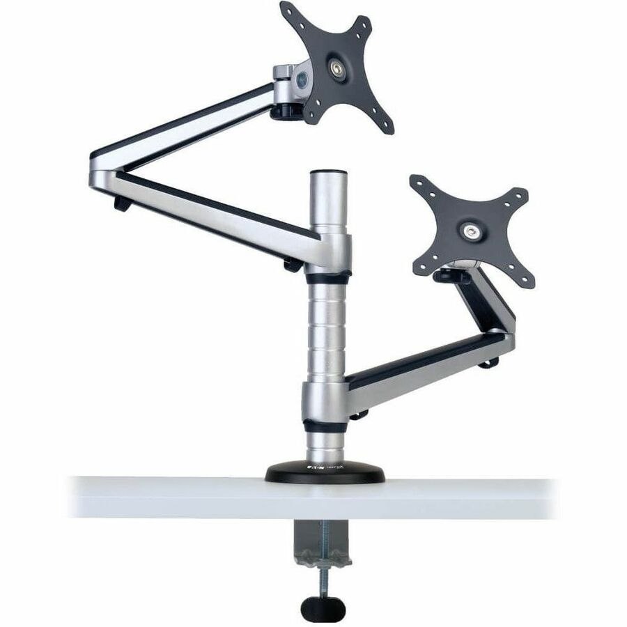 Eaton Tripp Lite Series Dual Full Motion Flex Arm Desk Clamp for 13" to 27" Monitors / Displays