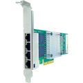 Axiom 10/100/1000Mbs Quad Port RJ45 PCIe x4 NIC Card for Dell - 430-4999
