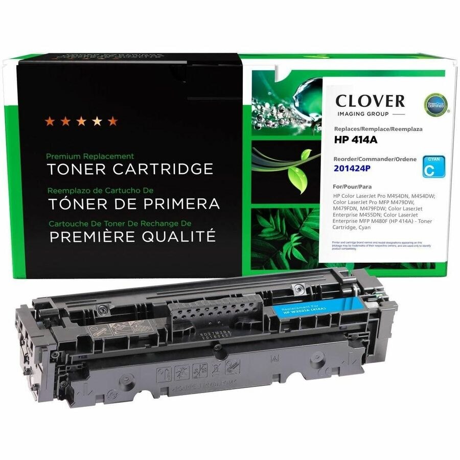 Clover Imaging Remanufactured Cyan Toner Cartridge (New Chip) for HP 414A (W2021A)