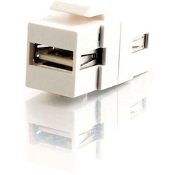 C2G Snap-In USB A/A Female Keystone Insert Module - White