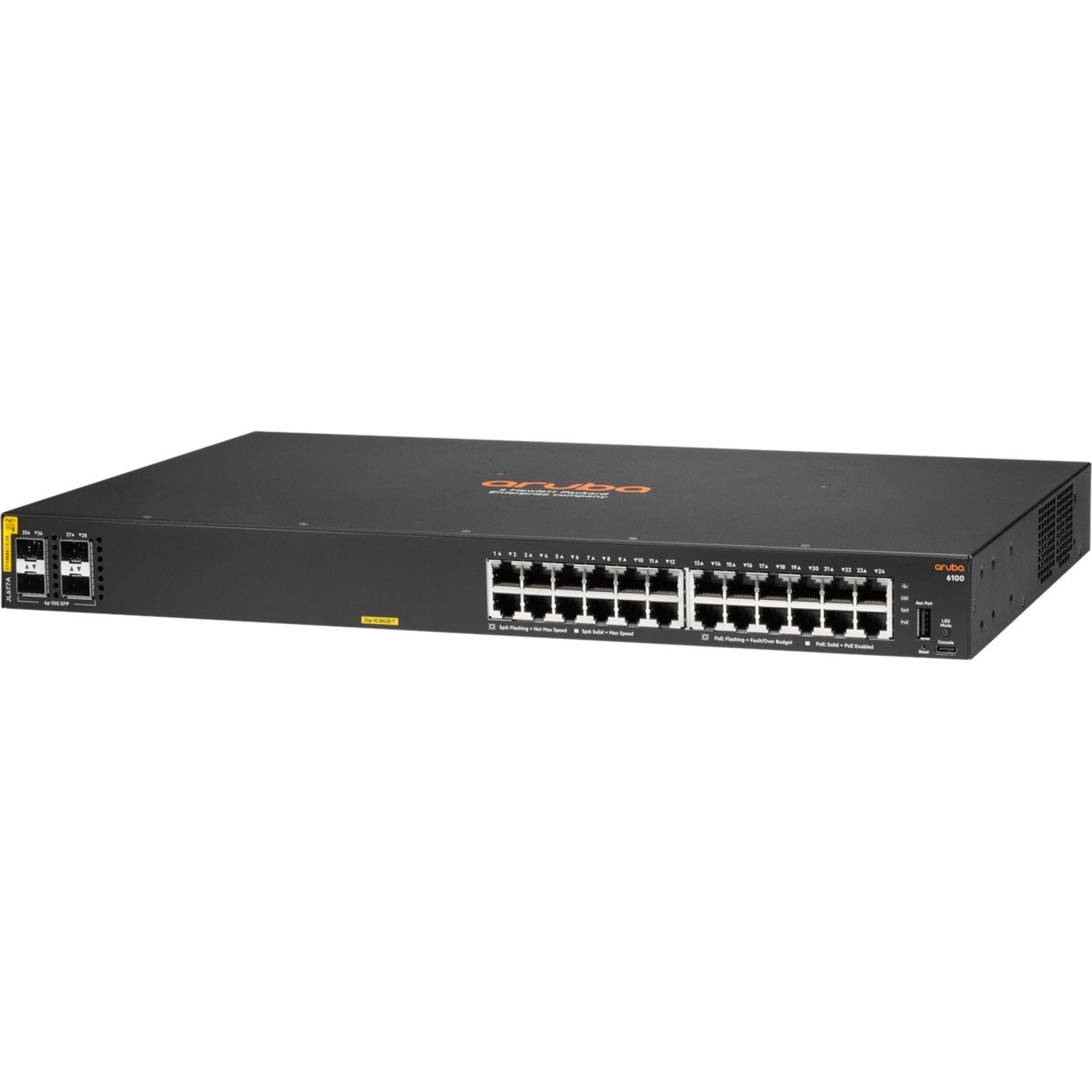 Aruba 6100 24G Class4 PoE 4SFP+ 370W Switch