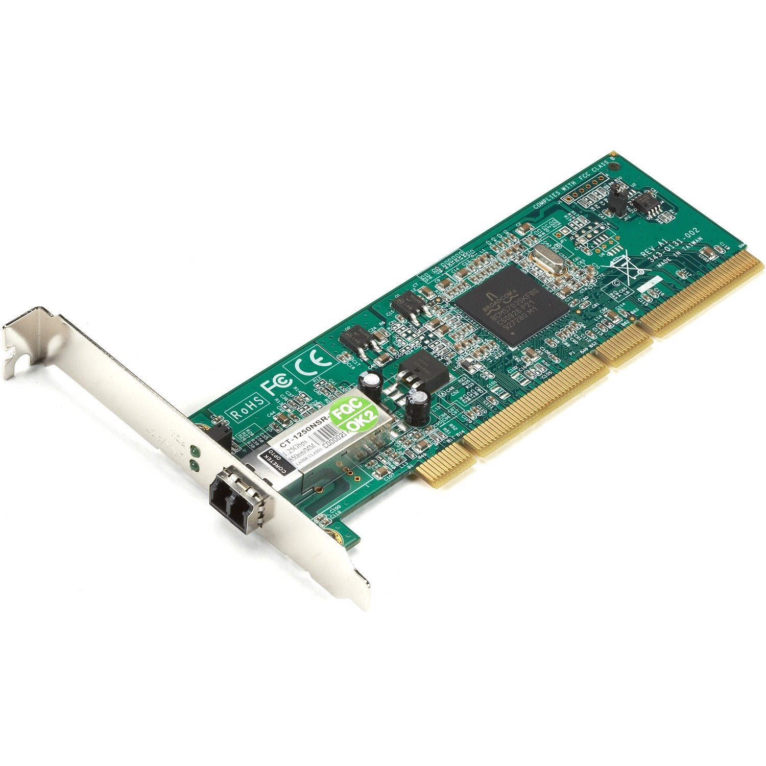 Black Box PCI Fiber Adapter, 1000BASE-SX, 64-/32-Bit, Multimode, LC