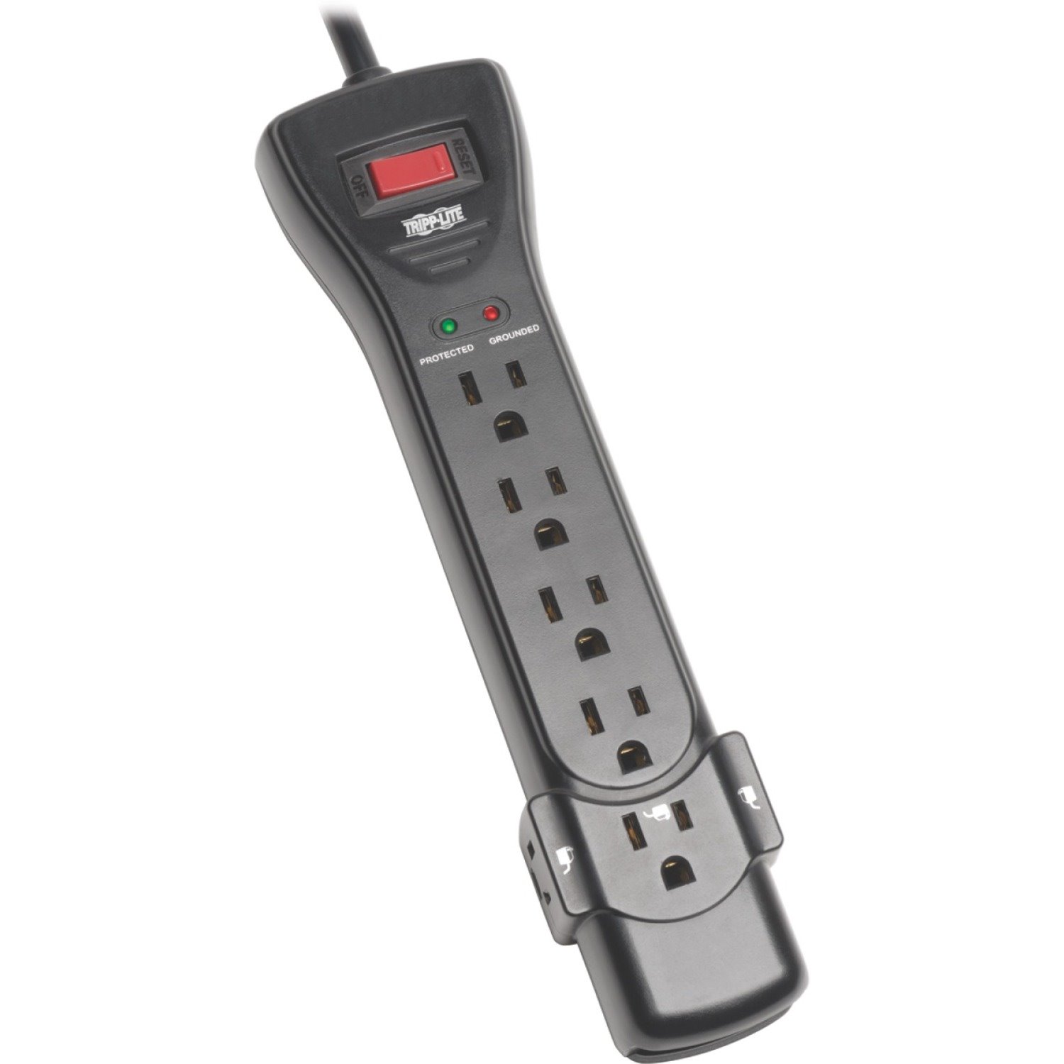 Tripp Lite by Eaton Protect It! 7-Outlet Surge Protector, 25 ft. Cord, 2160 Joules, Black Housing