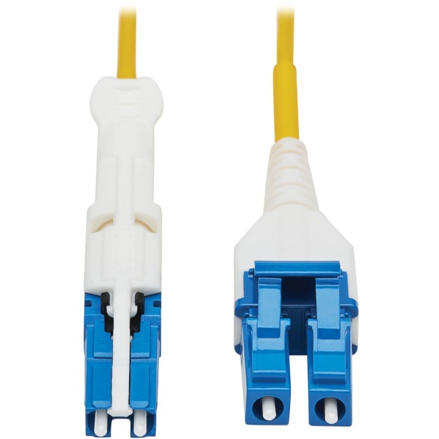 Eaton Tripp Lite Series 400G Duplex Singlemode 9/125 OS2 Fiber Optic Cable (CS-UPC/LC-UPC), Round LSZH Jacket, Yellow, 5 m