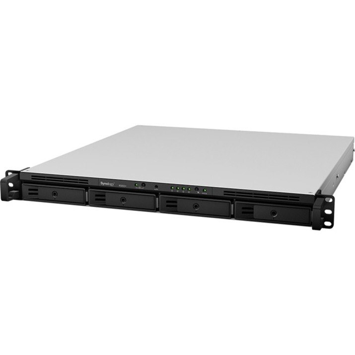 Synology RackStation RS820RP+ 4 x Total Bays SAN/NAS Storage System - Intel Atom C3538 Quad-core (4 Core) 2.10 GHz - 2 GB RAM - DDR4 SDRAM - 1U Rack-mountable