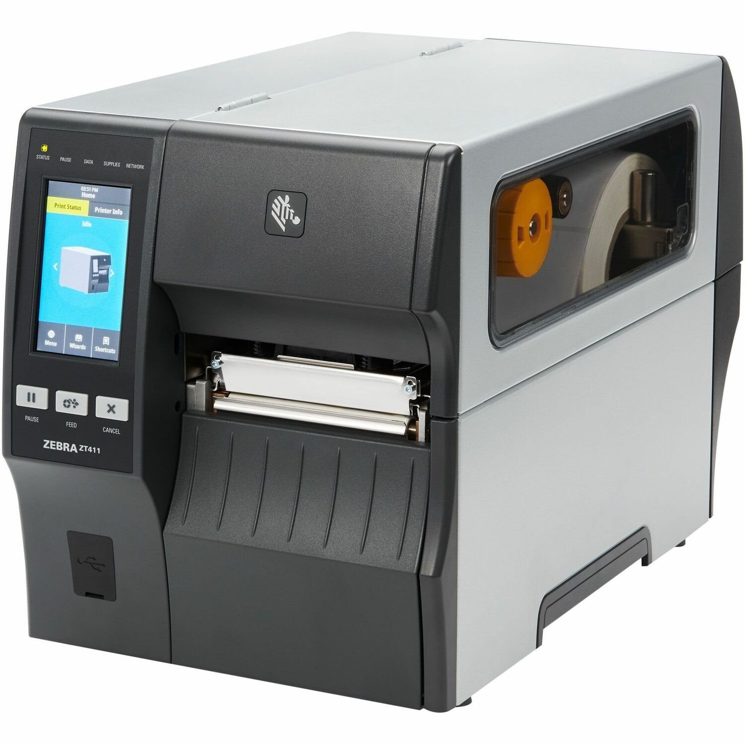 Zebra ZT411 Industrial, Manufacturing, Transportation & Logistic Thermal Transfer Printer - Monochrome - Label Print - Fast Ethernet - USB - USB Host - Serial - Bluetooth 4.1 - Wireless LAN - UK, EU