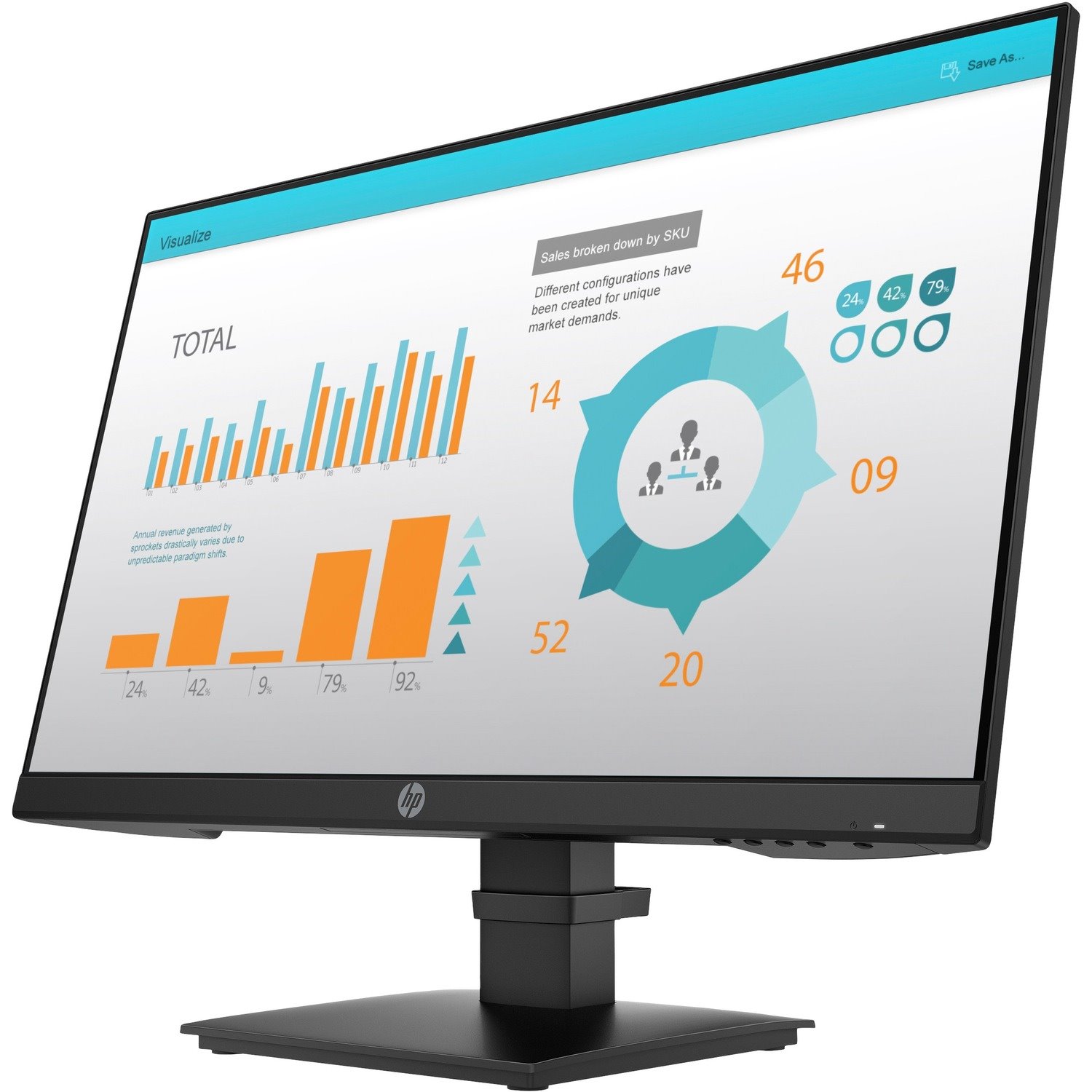 HP P24 G4 24" Class Full HD LCD Monitor - 16:9