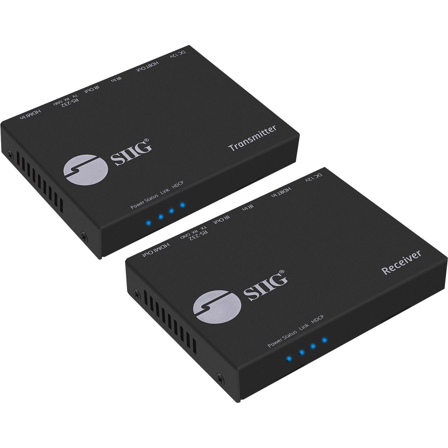 SIIG 4K HDMI HDBaseT Extender Over Single Cat5e/6 with RS-232, IR & PoC - 60m