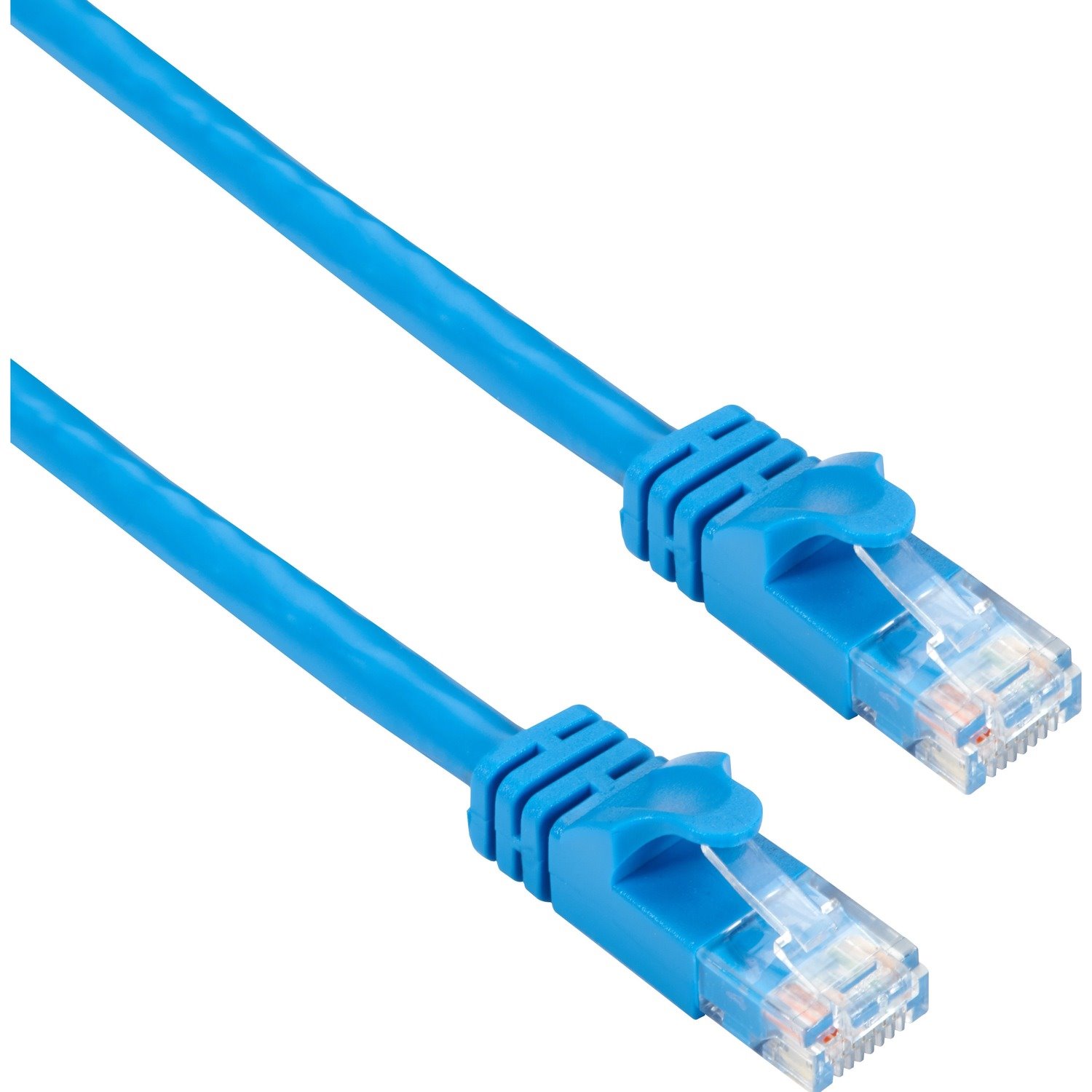 Black Box CAT6A 500-MHz STR Patch Cable Slim Molded Snagless Boot - UTP, CM PVC, Blue, 7FT