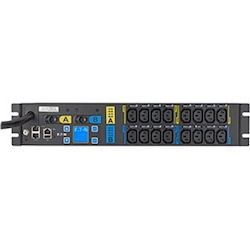 Eaton Managed rack PDU, 2U, L6-30P input, 5.76 kW max, 200-240V, 24A, 10 ft cord, Single-phase, Outlets: (16) C13 Outlet grip