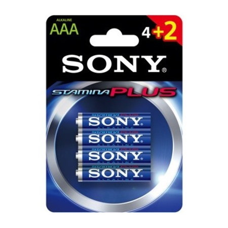 Sony Stamina Plus AM4-B4X2D Battery - Alkaline - 6 / Piece