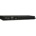 Tripp Lite by Eaton 1.9kW Single-Phase Monitored PDU, 120V Outlets (8 5-15/20R), L5-20P/5-20P Adapter, 12 ft. (3.66 m) Cord, 1U Rack-Mount, LX Platform Interface, TAA