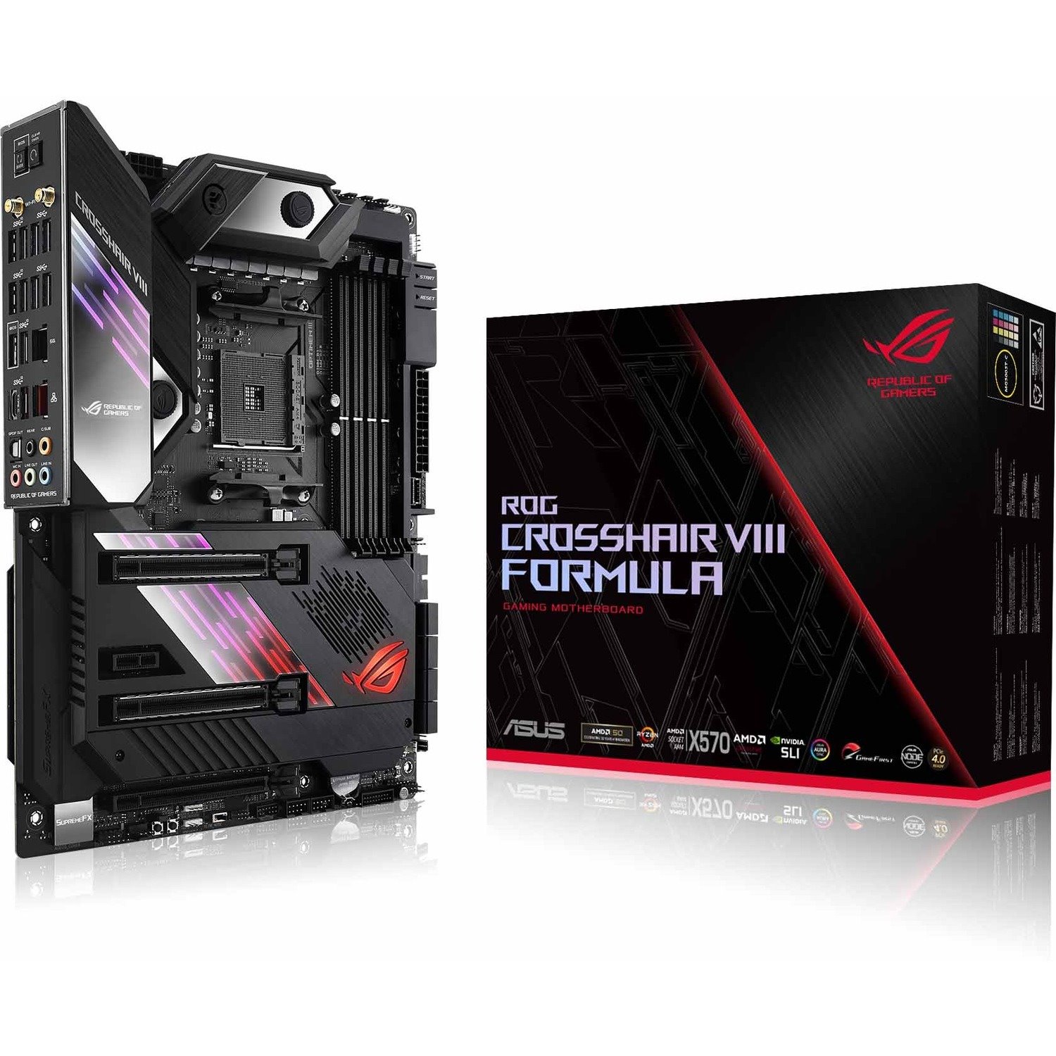 Asus ROG Crosshair VIII Formula Desktop Motherboard - AMD X570 Chipset - Socket AM4 - ATX