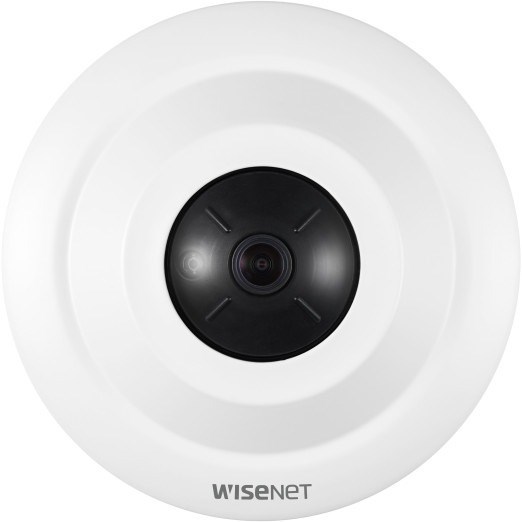 Wisenet HCF-8010V 5 Megapixel Outdoor HD Surveillance Camera - Color - Fisheye - White, Metal