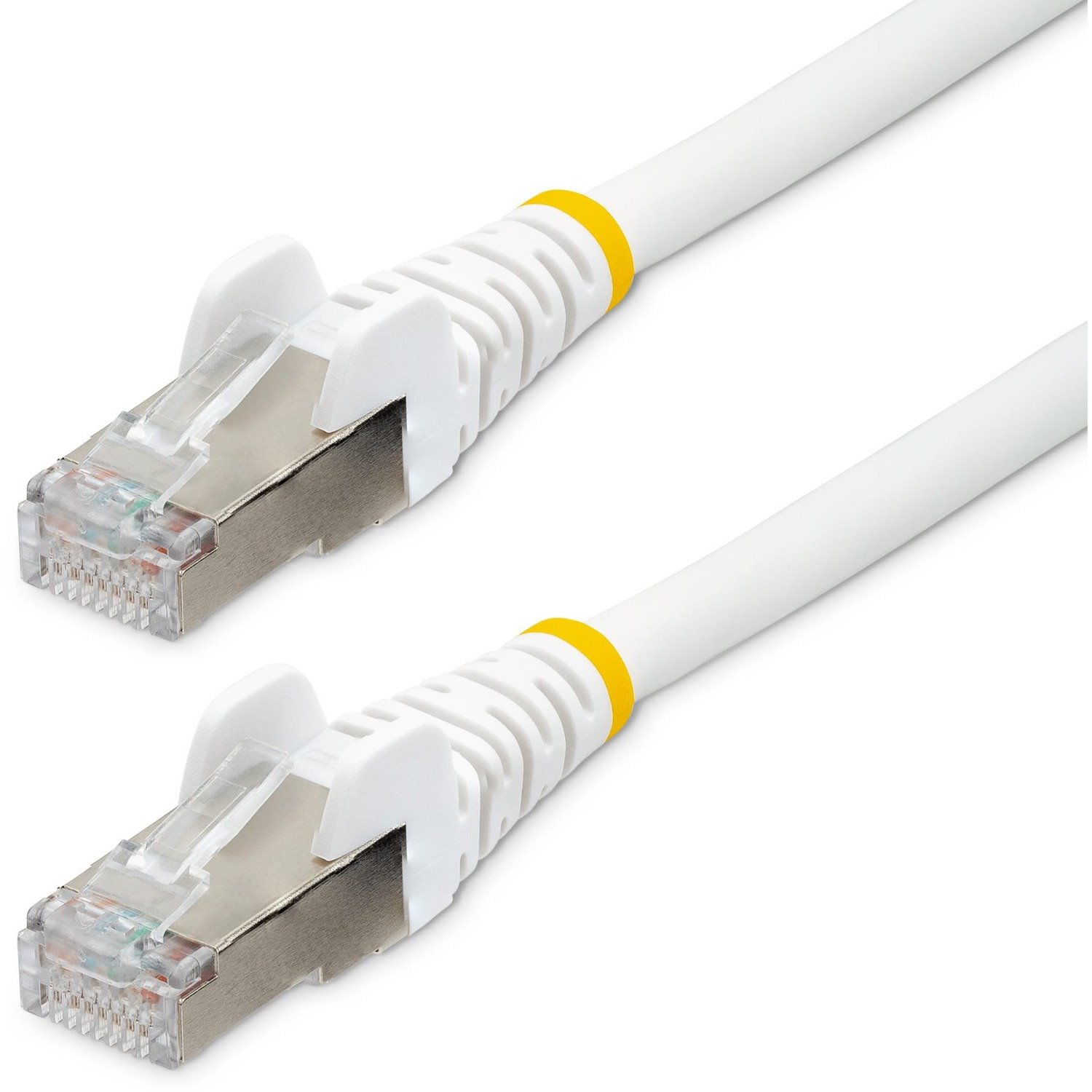 StarTech.com 5m CAT6a Ethernet Cable, White Low Smoke Zero Halogen (LSZH) 10 GbE 100W PoE S/FTP Snagless RJ-45 Network Patch Cord