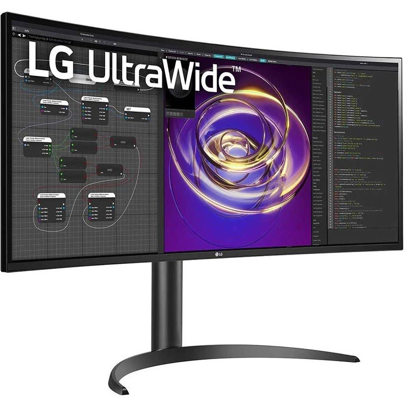 LG Ultrawide 34BP85CN-B 34" Class UW-QHD Curved Screen Gaming LCD Monitor - 21:9 - Glossy Black, Black Hairline, Textured Black