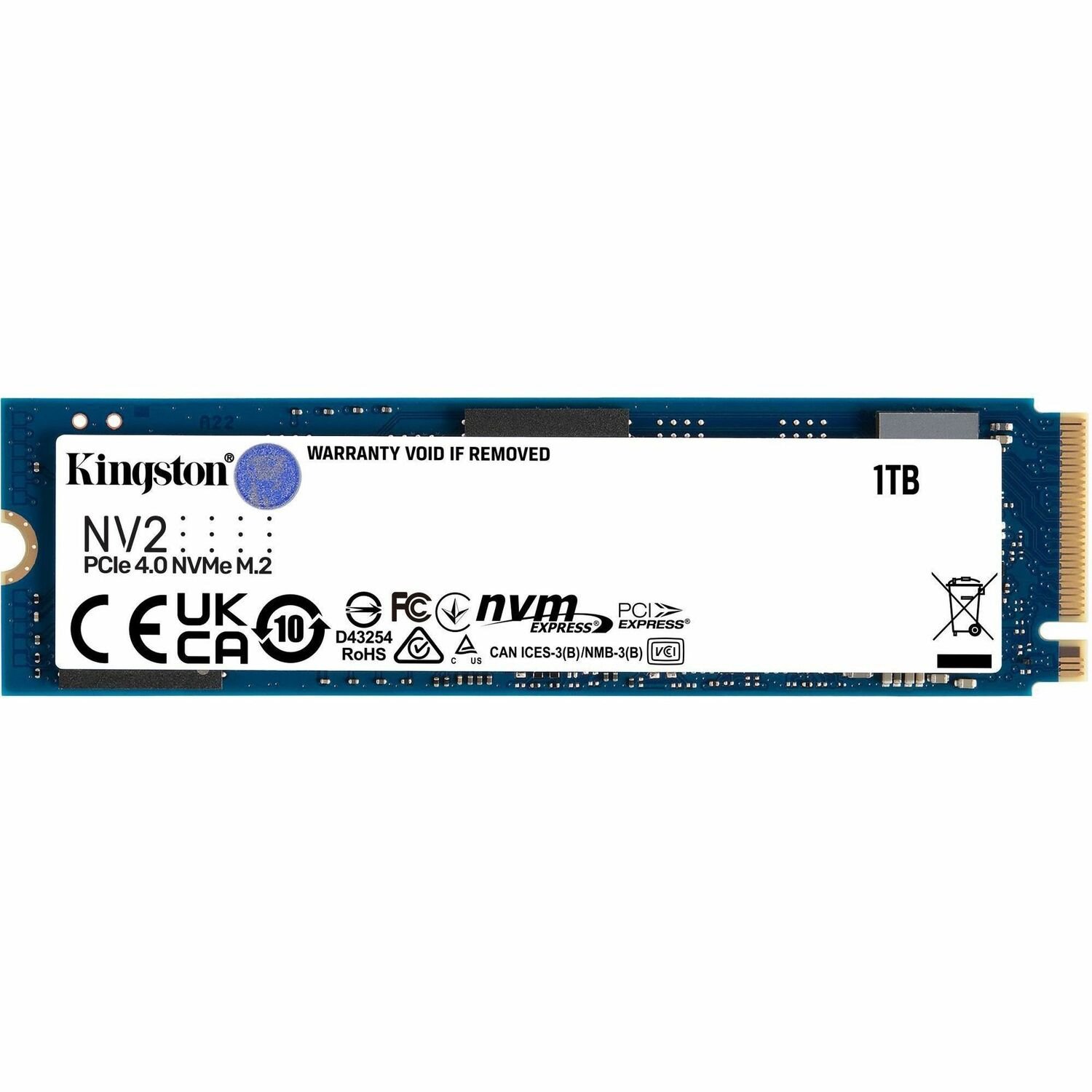 Kingston NV2 1 TB Solid State Drive - M.2 2280 Internal - PCI Express NVMe (PCI Express NVMe 4.0)