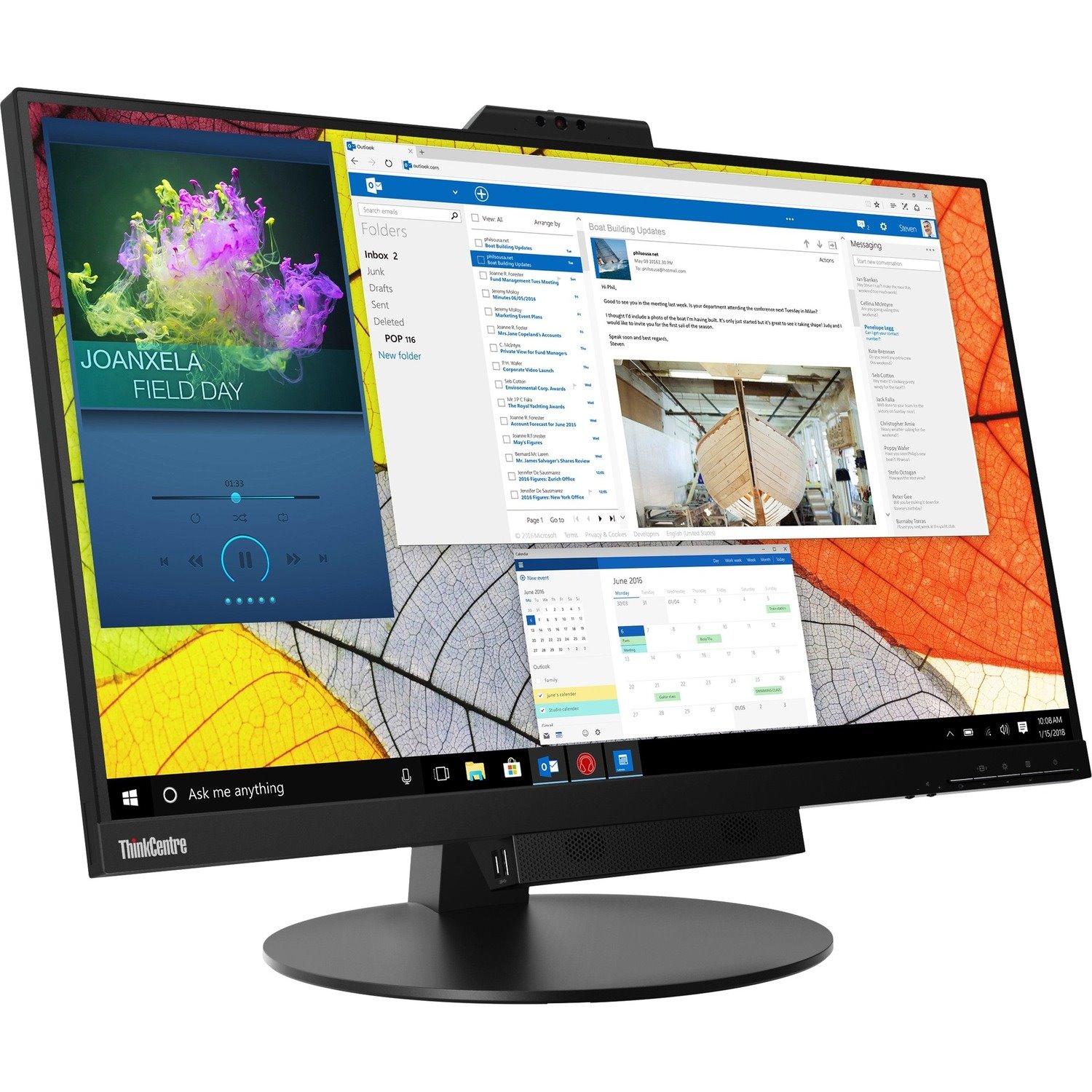 Lenovo ThinkCentre Tiny-In-One 27 68.6 cm (27") WQHD WLED LCD Monitor - 16:9 - Black
