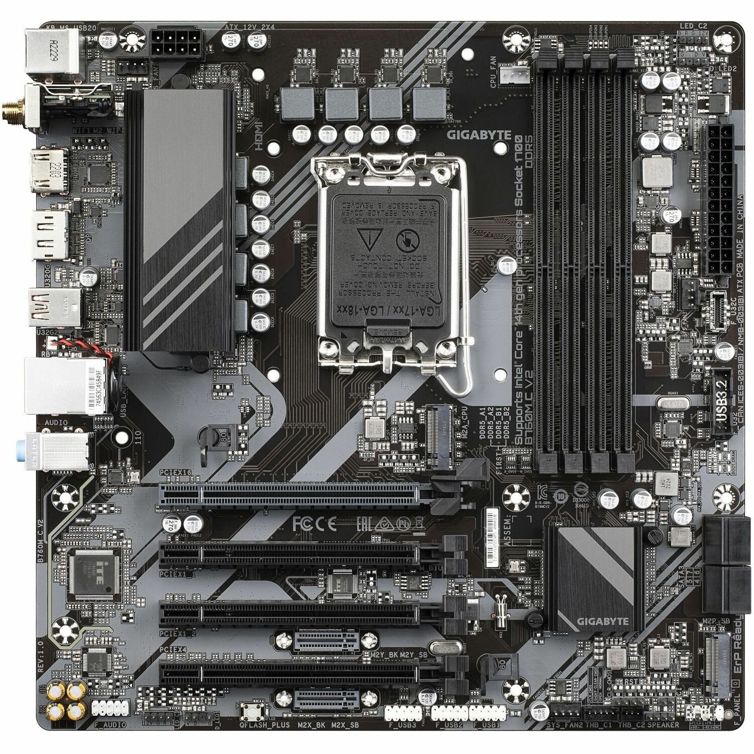 Gigabyte Ultra Durable B760M C V2 Gaming Desktop Motherboard - Intel B760 Chipset - Socket LGA-1700 - Micro ATX