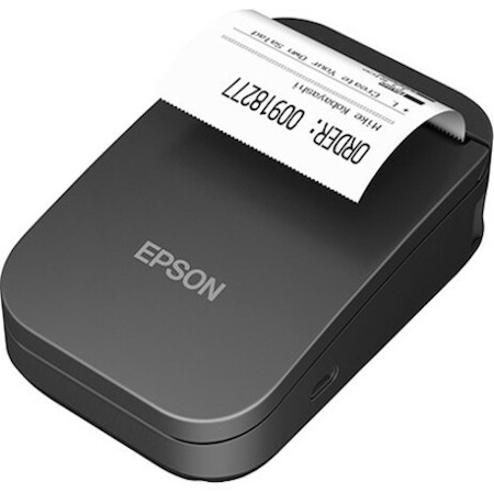Epson TM-P20II Desktop, Mobile Direct Thermal Printer - Monochrome - Portable - Receipt Print - USB - Bluetooth - Wireless LAN - Near Field Communication (NFC) - Battery Included - With Cutter - Black