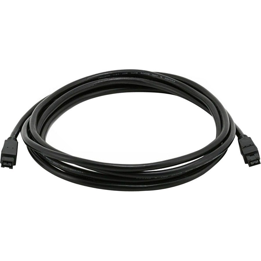 Monoprice 9-pin/ 9-pin BETA FireWire 800 - FireWire 800 Cable, 10FT, Black