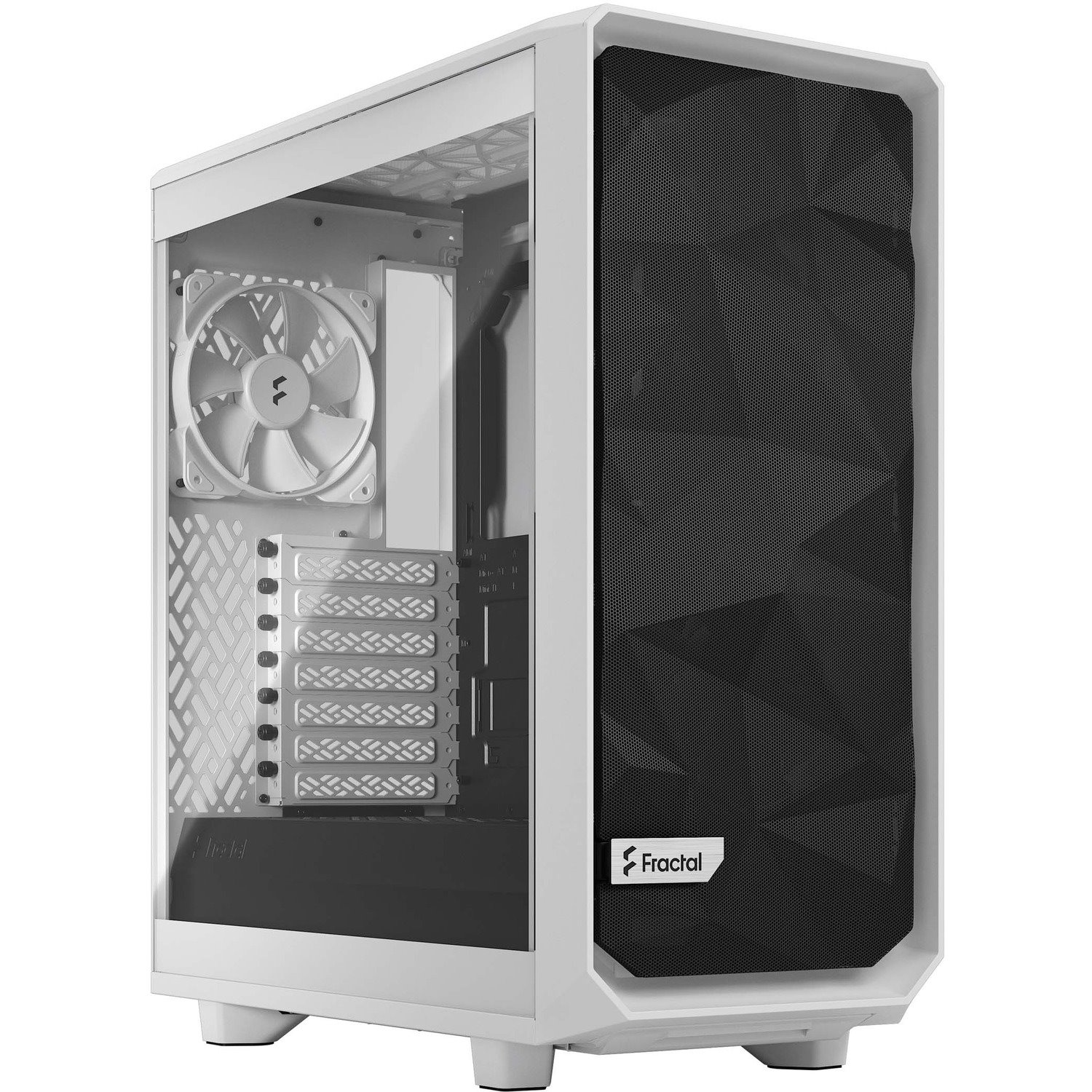 Fractal Design Meshify 2 Compact Lite Computer Case - ATX Motherboard Supported - Mid-tower - Tempered Glass, Steel, Mesh - White
