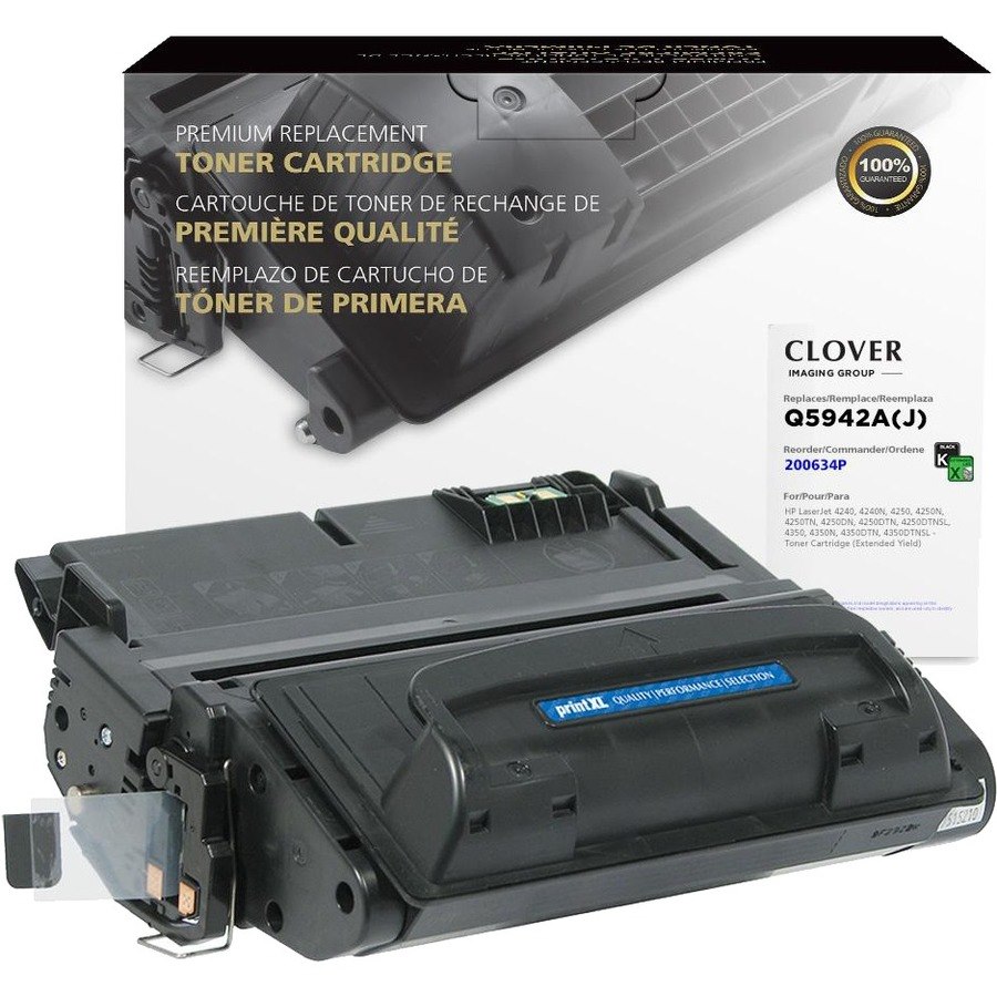 Clover Technologies Remanufactured Extended Yield Laser Toner Cartridge - Alternative for HP 42A (Q5942A, Q5942A(J)) - Black Pack