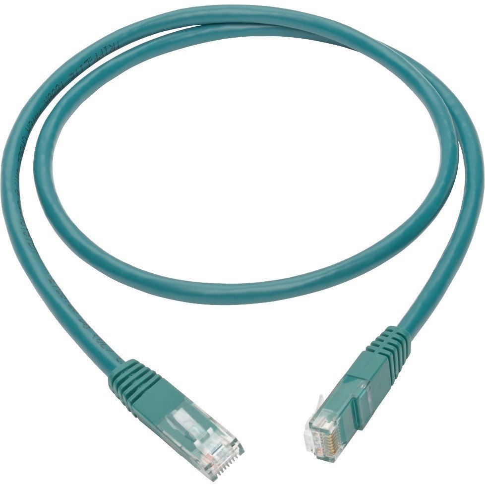 Eaton Tripp Lite Series Cat6 Gigabit Molded (UTP) Ethernet Cable (RJ45 M/M), PoE, Green, 3 ft. (0.91 m)