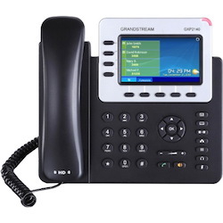 Grandstream GXP2140 IP Phone - Corded/Cordless - Corded - Bluetooth - Wall Mountable - Black