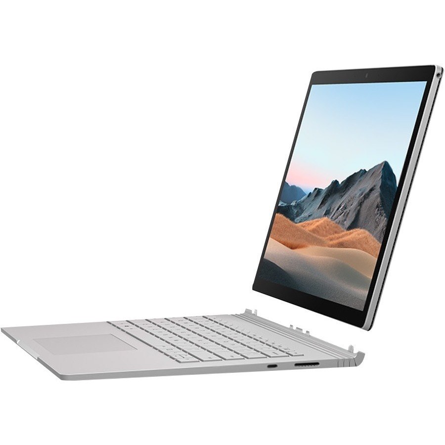 Microsoft Surface Book 3 34.3 cm (13.5") Touchscreen Detachable 2 in 1 Notebook - 3000 x 2000 - Intel Core i7 10th Gen i7-1065G7 Quad-core (4 Core) 1.30 GHz - 16 GB RAM - 256 GB SSD - Silver