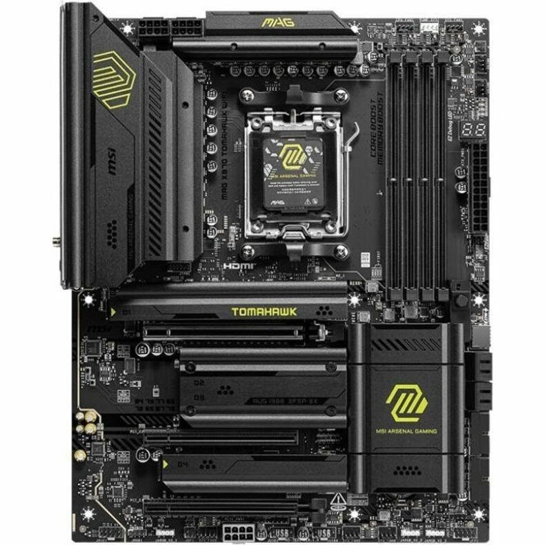 MSI MAG X870 TOMAHAWK WIFI Gaming Desktop Motherboard - AMD X870 Chipset - Socket AM5 - ATX