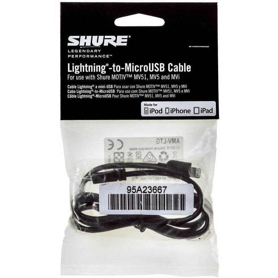 Shure Lightning/Micro-USB Data Transfer Cable