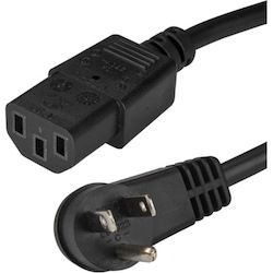StarTech.com 6ft (2m) Computer Power Cord, Right Angle NEMA 5-15P to C13, 10A 125V, 18AWG, Replacement AC Power Cord, Monitor Power Cable