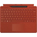 Microsoft Signature Keyboard/Cover Case Microsoft Surface Pro 8, Surface Pro 9, Surface Pro X Tablet - Poppy Red